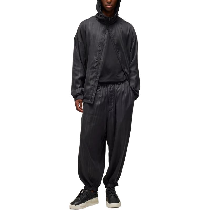 adidas  Black Solid Outdoor Loose Jogger Pants with Drawstring IN4350