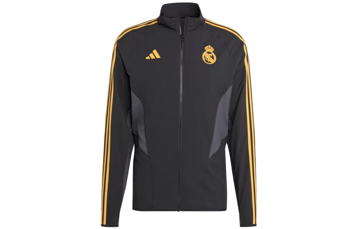 adidas  Black Striped Zip-Up Fitted Jacket HY0641