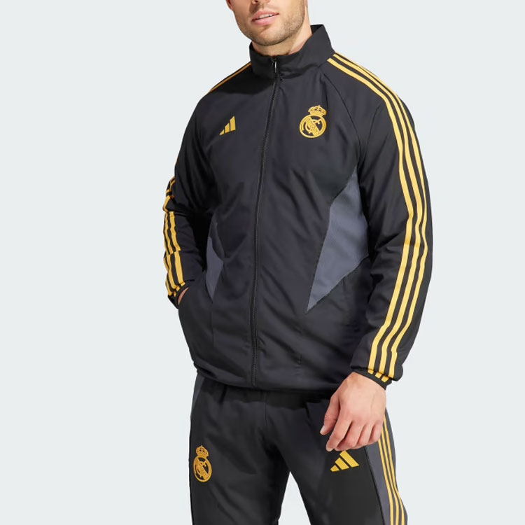 adidas  Black Striped Zip-Up Fitted Jacket HY0641 圖 3
