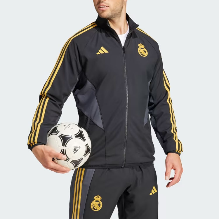 adidas  Black Striped Zip-Up Fitted Jacket HY0641 圖 5