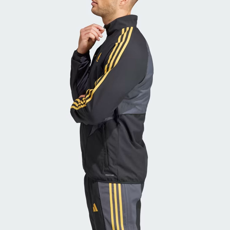 adidas  Black Striped Zip-Up Fitted Jacket HY0641 圖 6