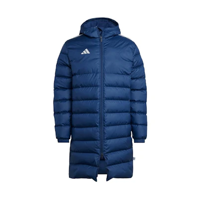 adidas Blue Longline Striped Hoodie Jacket HS3616