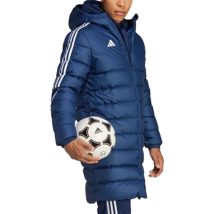 Purchase adidas 藍色長版條紋連帽外套 HS3616