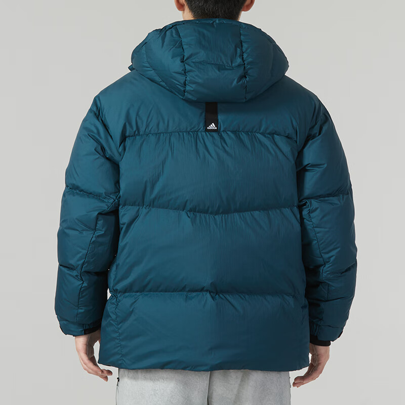 adidas  Blue Three-Stripes Loose-Fit Hooded Down Jacket IL8929 圖 6
