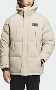 阿迪达斯休闲连帽羽绒服 浅卡其色/黑色鸭绒 IL8898 Lookbook 阿迪达斯休闲连帽羽绒服 浅卡其色/黑色鸭绒 IL8898