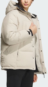 阿迪达斯休闲连帽羽绒服 浅卡其色/黑色鸭绒 IL8898 Purchase 阿迪达斯休闲连帽羽绒服 浅卡其色/黑色鸭绒 IL8898