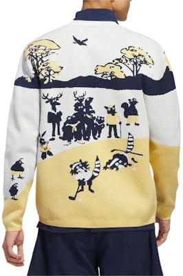 adidas Sweater Rajut Kancing Warna Kuning/Putih. IN9172 Shop adidas Sweater Rajut Kancing Warna Kuning/Putih. IN9172