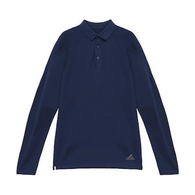 adidas Golf Pullover Long Sleeve Polo Shirt Blue HG1657