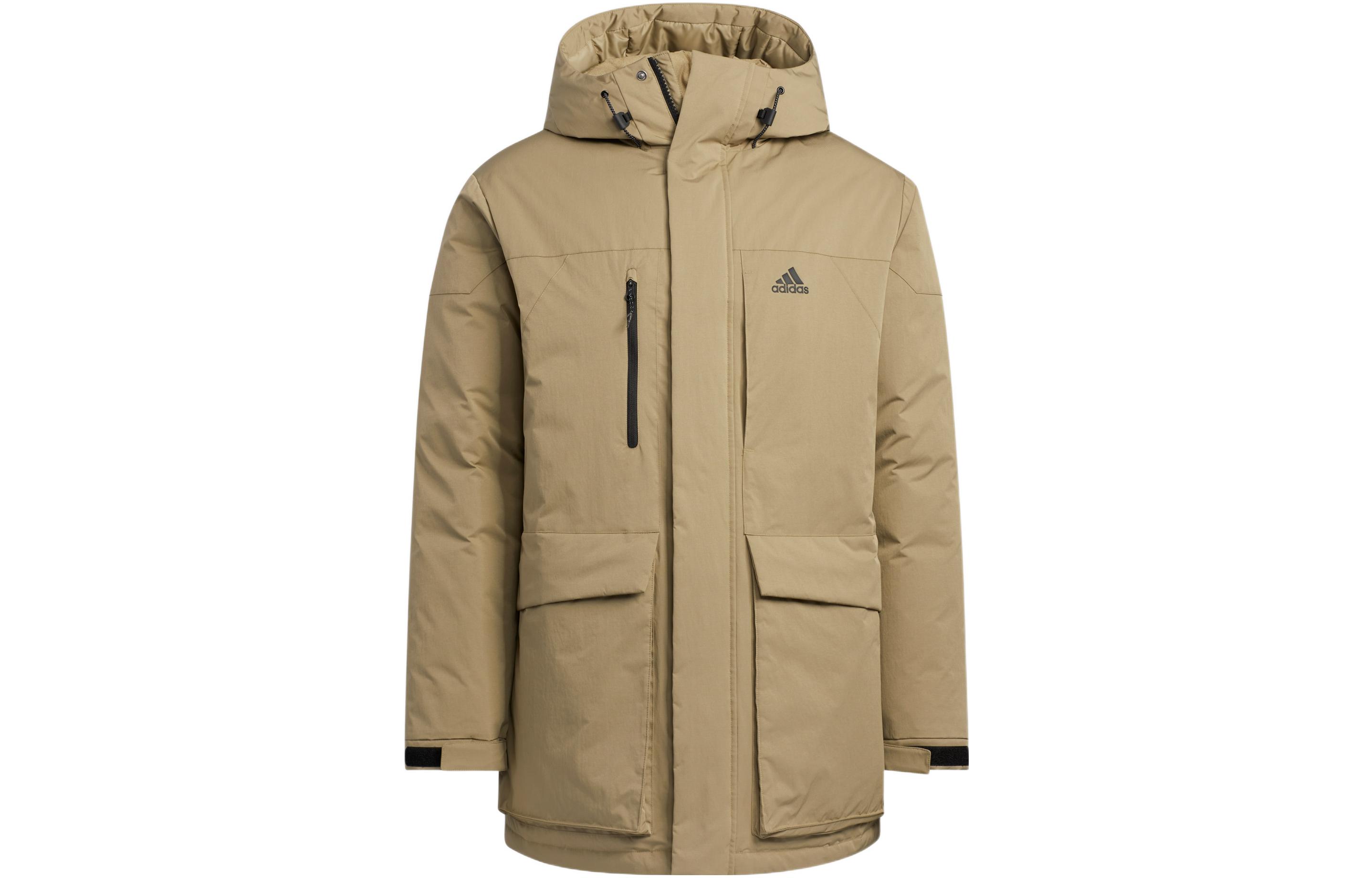 Order adidas  Green Hooded Down Parka Jacket with Logo Print for Outdoor Sports HN2100