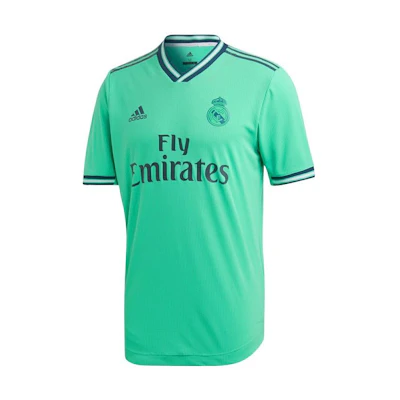 adidas Green Short-Sleeve Pullover Football Shirt with Logo Print EC9301