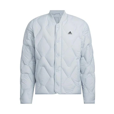 adidas Lightweight 600-Fill Power Down Jacket Solid Logo Light Grey IX7084