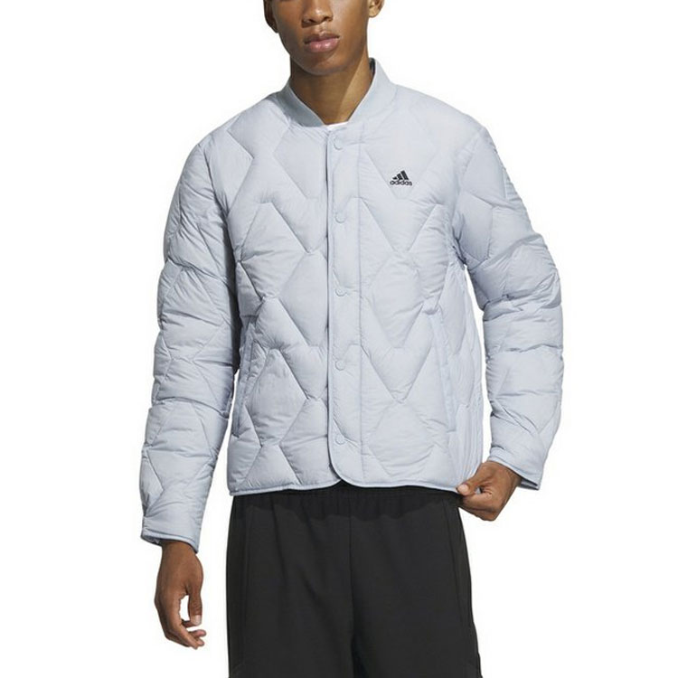 Lookbook 아디다스 라이트웨이트 600 필 파워 다운 자켓 솔리드 로고 라이트 그레이 IX7084