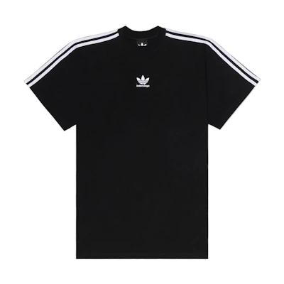 adidas Loose-Fit T-Shirt Black with Logo Print Vintage American Style IB5243