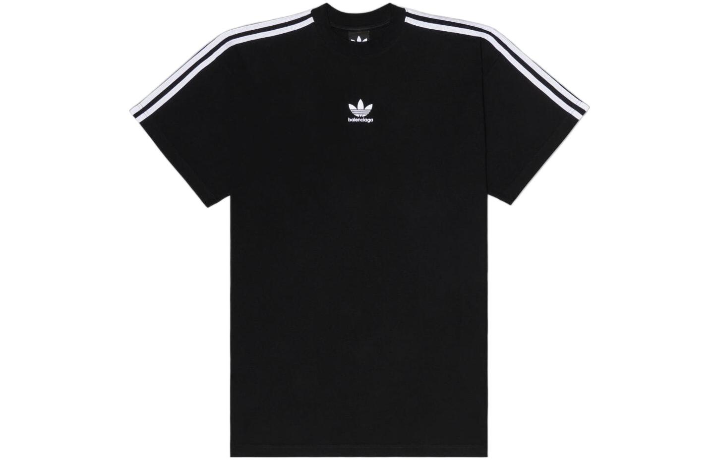 Order adidas 寬鬆版復古美式風黑色印花Logo短袖T恤 IB5243