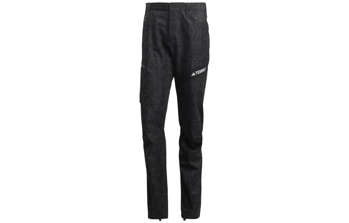 adidas  Mid-Rise Straight-Leg Casual Pants Black with Letter Print HU1828 圖 2