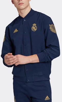 adidas Jaket Baseball Lengan Panjang Biru Tua dengan Logo Bordir. FR5569 Shop adidas Jaket Baseball Lengan Panjang Biru Tua dengan Logo Bordir. FR5569