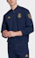 Shop adidas Jaket Baseball Lengan Panjang Biru Tua dengan Logo Bordir. FR5569