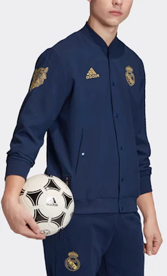 adidas Jaket Baseball Lengan Panjang Biru Tua dengan Logo Bordir. FR5569 Details for adidas Jaket Baseball Lengan Panjang Biru Tua dengan Logo Bordir. FR5569