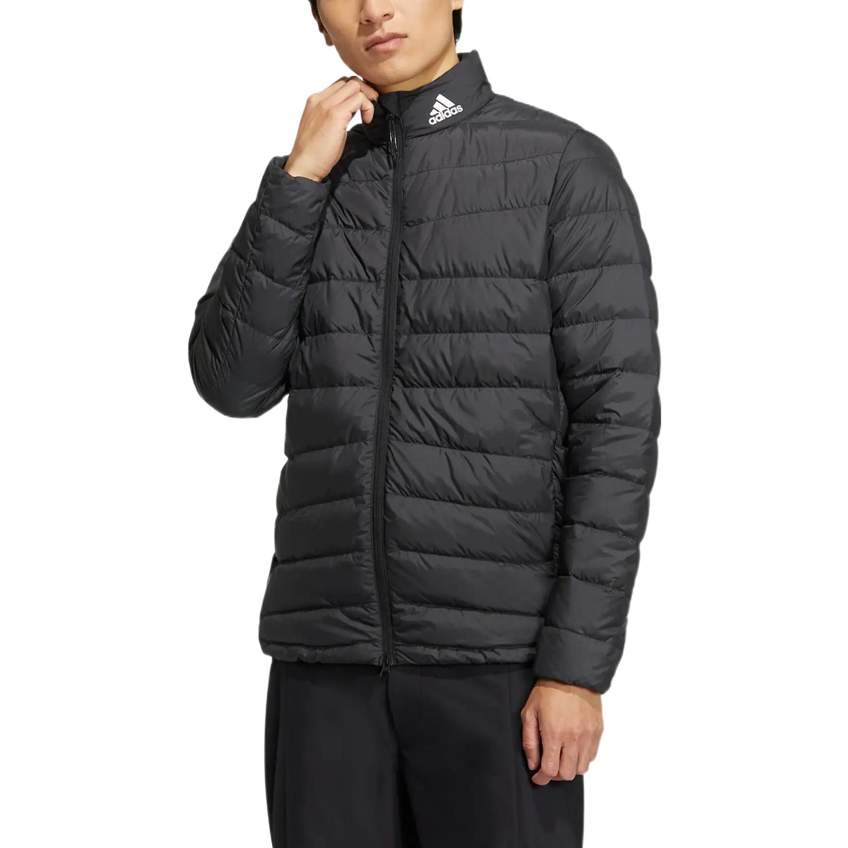 Lookbook adidas  Outdoor Quilted Lightweight Logo Print Zip Jacket - Black HG5764