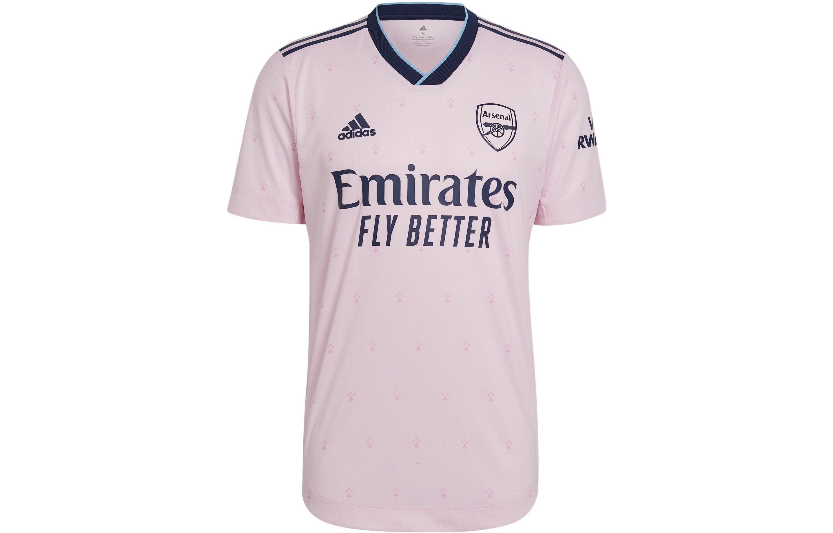 adidas  Pink Retro Logo Print Dopamine V-Neck Ribbed Short Sleeve Tee HF0710