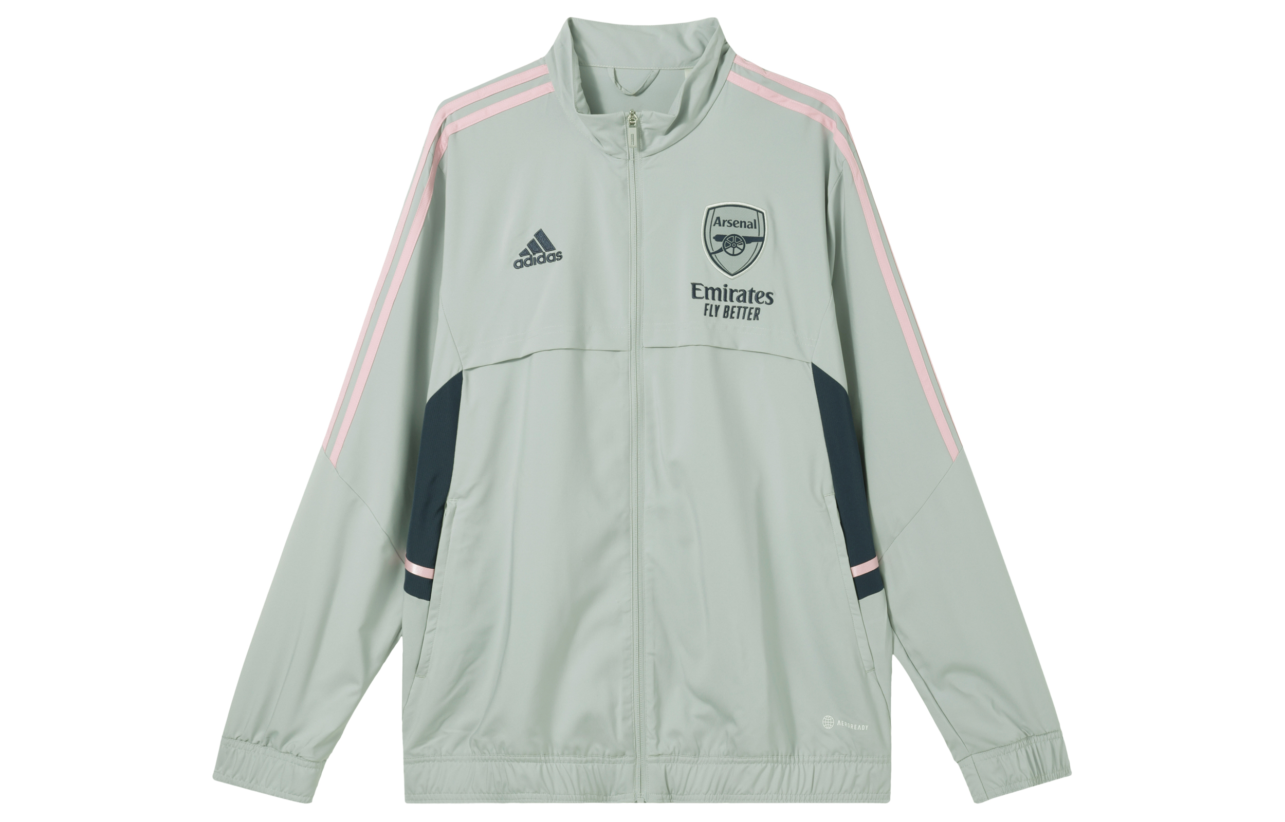adidas  Retro Logo Quarter-Zip Track Jacket White/Grey 22/23 Season HA5300