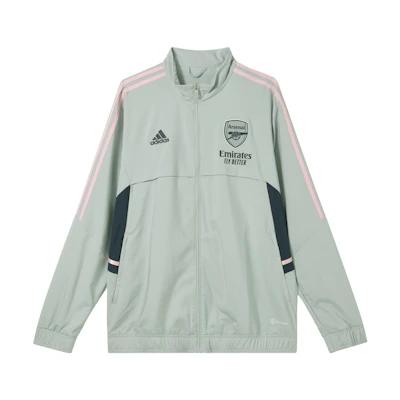 adidas Retro Logo Quarter-Zip Track Jacket White/Grey 22/23 Season HA5300