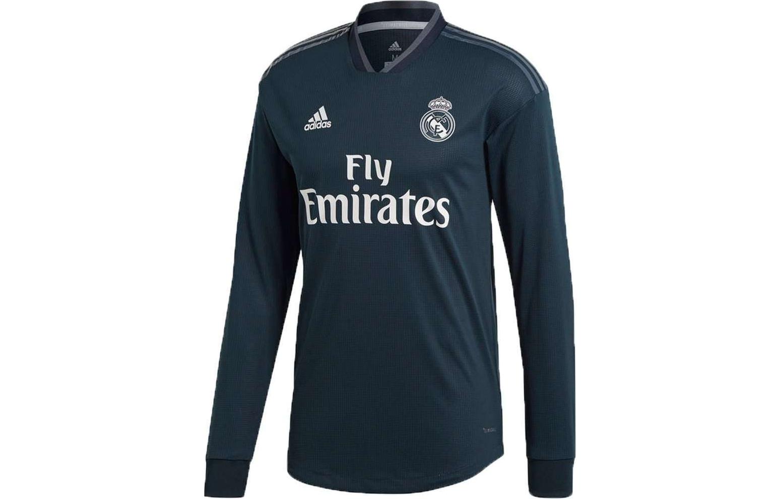 adidas  Retro V-Neck Printed Long-Sleeve Soccer Jersey - Dark Green DQ0868