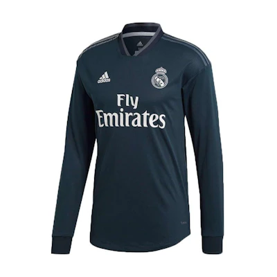 adidas Retro V-Neck Printed Long-Sleeve Soccer Jersey - Dark Green DQ0868