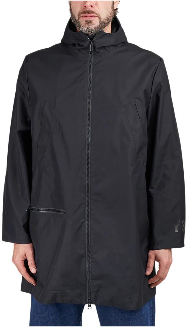 adidas-solid-color-long-sleeve-hooded-jacket-black-cf-0349