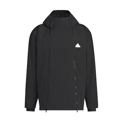 adidas Solid Logo Fustl Hoodie Jacket Black Casual Sportswear. JE3682