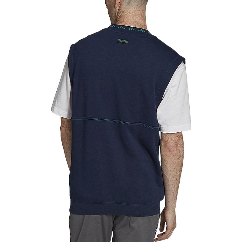 Shop adidas Rompi Tanpa Lengan V-Neck Solid - Biru HG8092