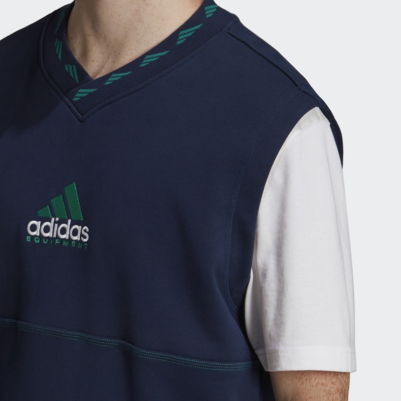 Details for adidas Rompi Tanpa Lengan V-Neck Solid - Biru HG8092