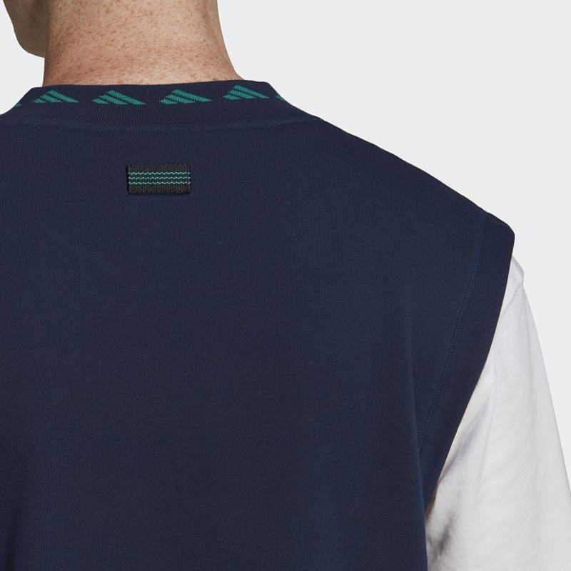 Sizing adidas Rompi Tanpa Lengan V-Neck Solid - Biru HG8092