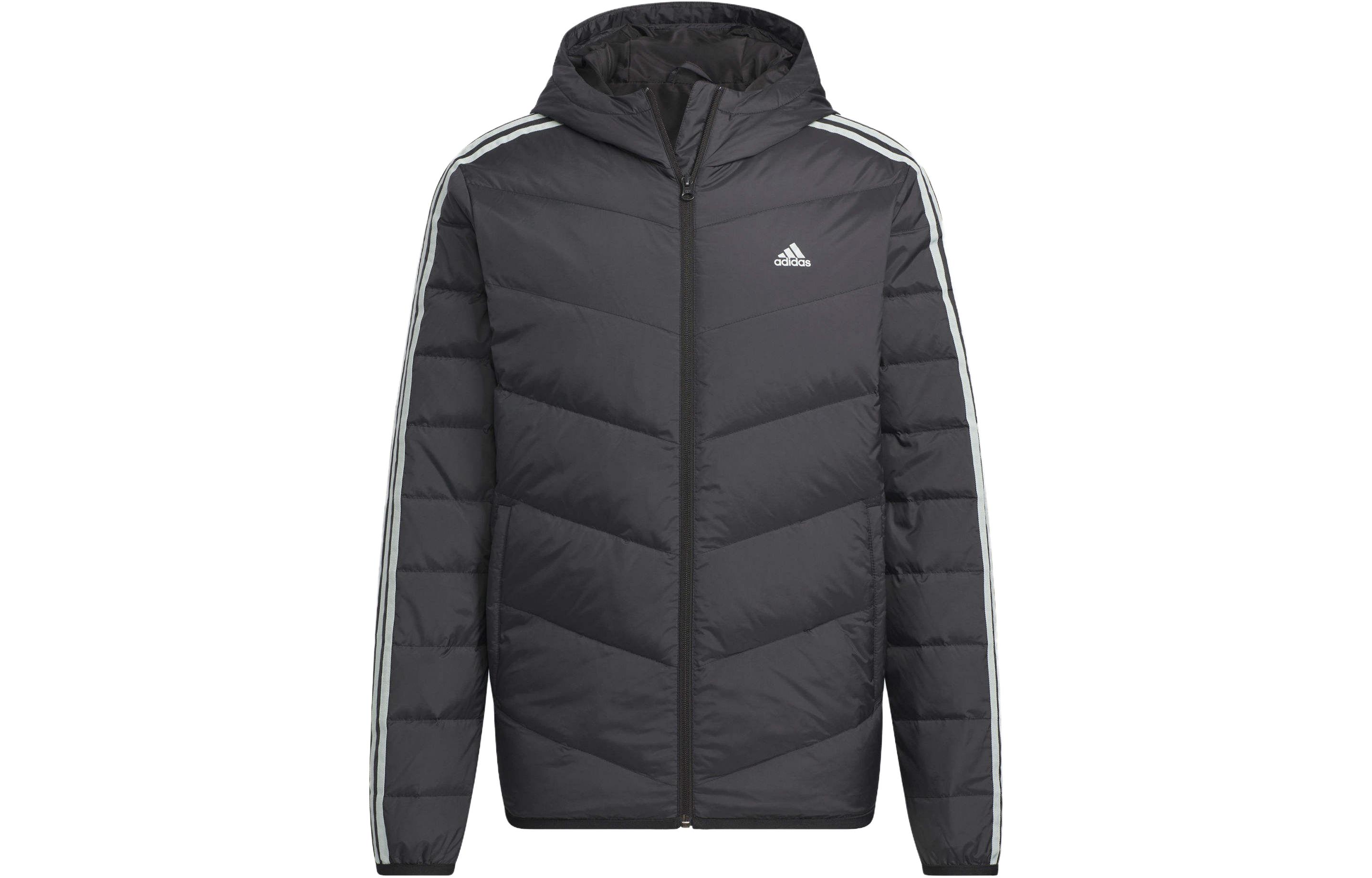 adidas  Three-Stripes Lightweight Quilted Hooded Down Jacket IK7601
