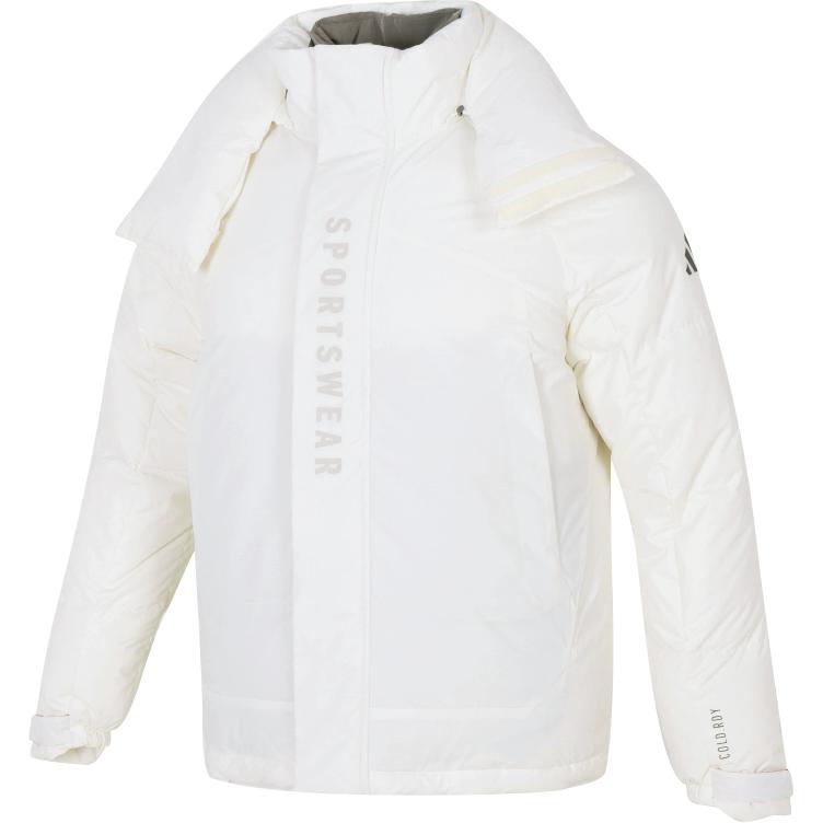 Order adidas  White Hooded Long-Sleeve Puffer Jacket - Sports Lifestyle Series JM4613