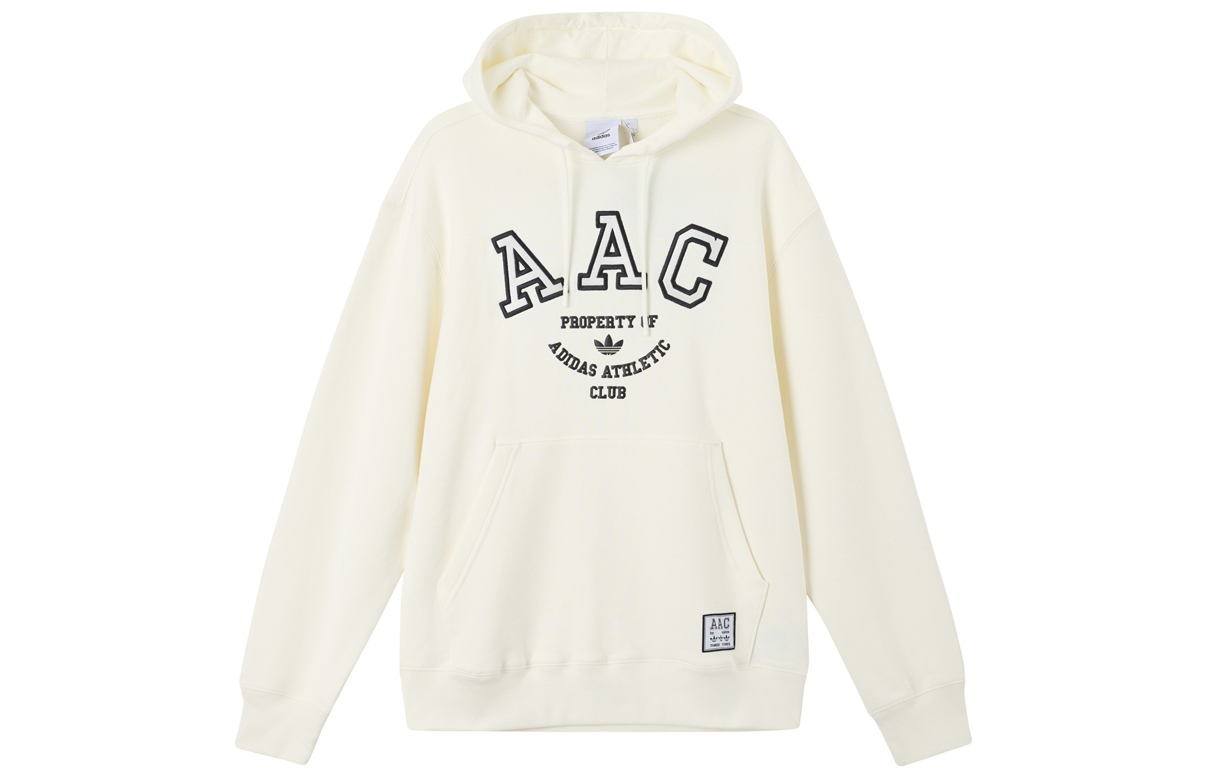 adidas AAC Hoodie White Sweatshirt with Embroidered Letters IM4578