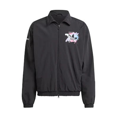 adidas Abstract Geometric Print Long-Sleeve Jacket Black IN2373