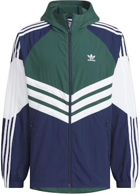 adidas ADC Windbreaker Retro Colorblock Hoodie Jacket White Green JM7261 Buy adidas ADC Windbreaker Retro Colorblock Hoodie Jacket White Green JM7261