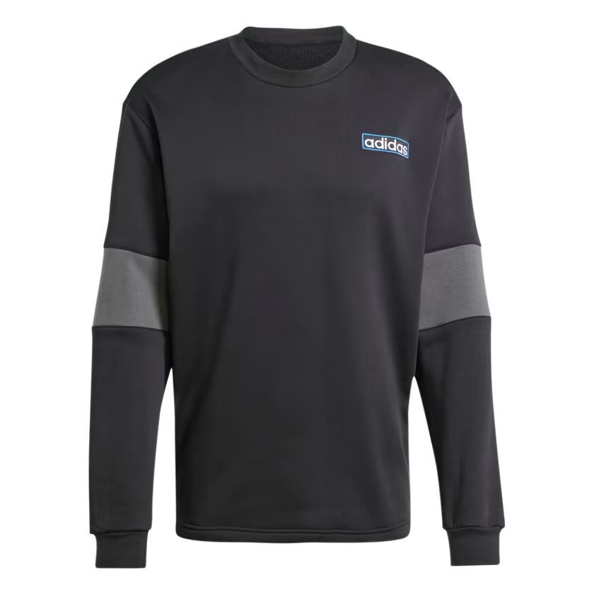 adidas Adibreak Crew Sweatshirt Relaxed Fit Black Pullover IY4853