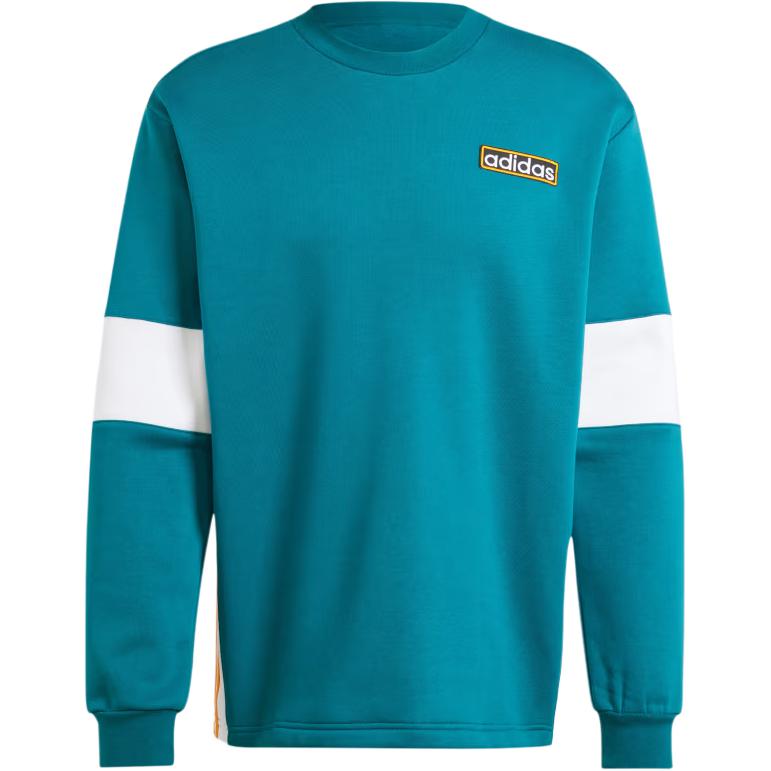 adidas ADIBREAK Loose Fit Pullover Crewneck Sweatshirt in Traditional Teal IW5813