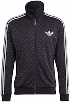 adidas Adicolor 70s Monogram Retro Track Jacket Black Mens IP6982 adidas Adicolor 70s Monogram Retro Track Jacket Black Mens IP6982