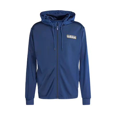adidas Adicolor Adibreak Full-Zip Hoodie Navy Blue Letter Logo Long Sleeve Jacket Men IM8208