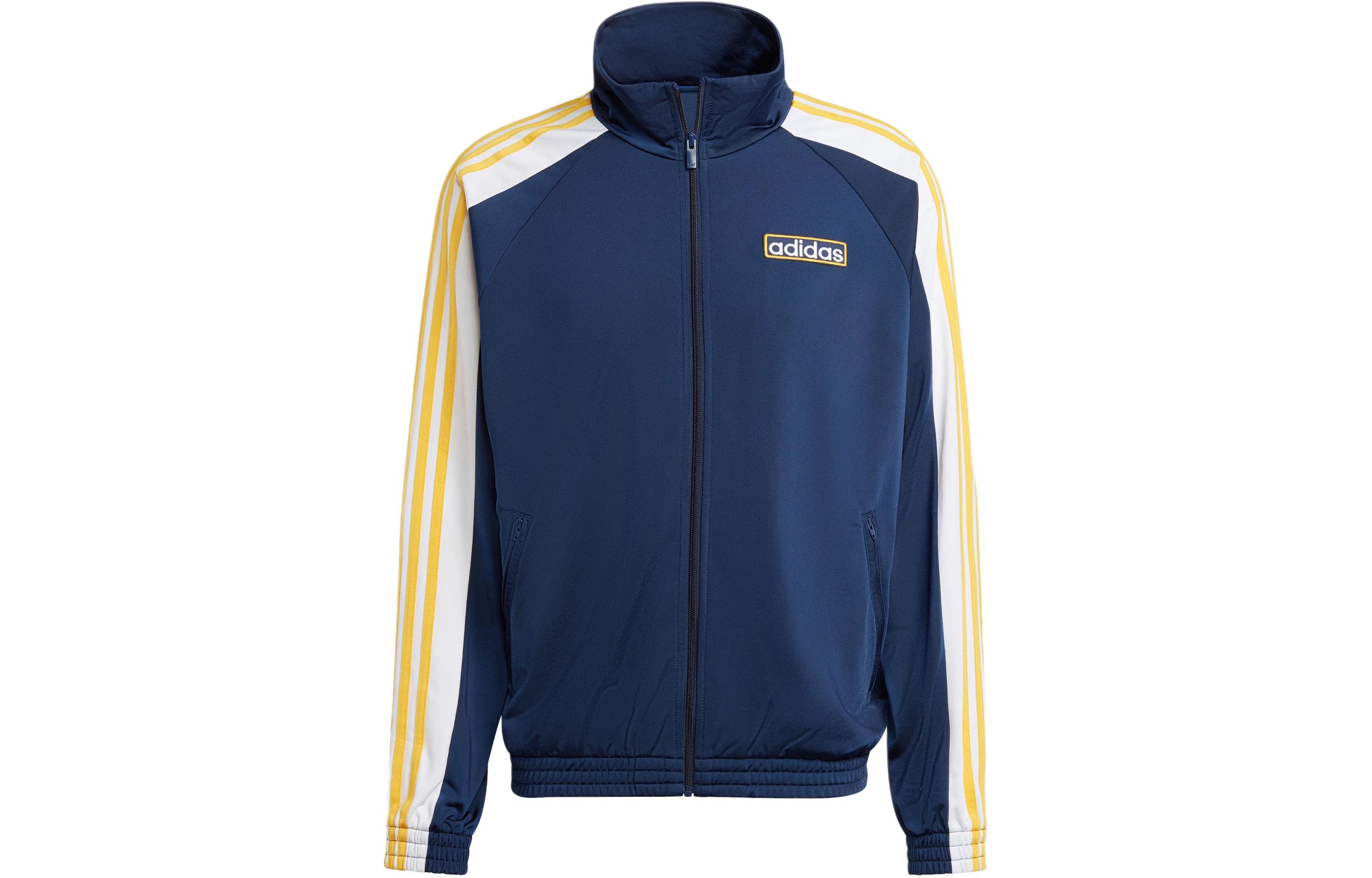 adidas Adicolor Adibreak Track Top Retro 3-Stripes Snap Jacket Navy Blue IU2363