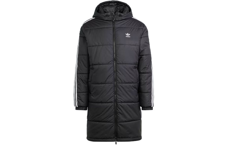 adidas ADICOLOR Black Tricolor 3-Stripes Zip Hoodie Jacket HZ0684