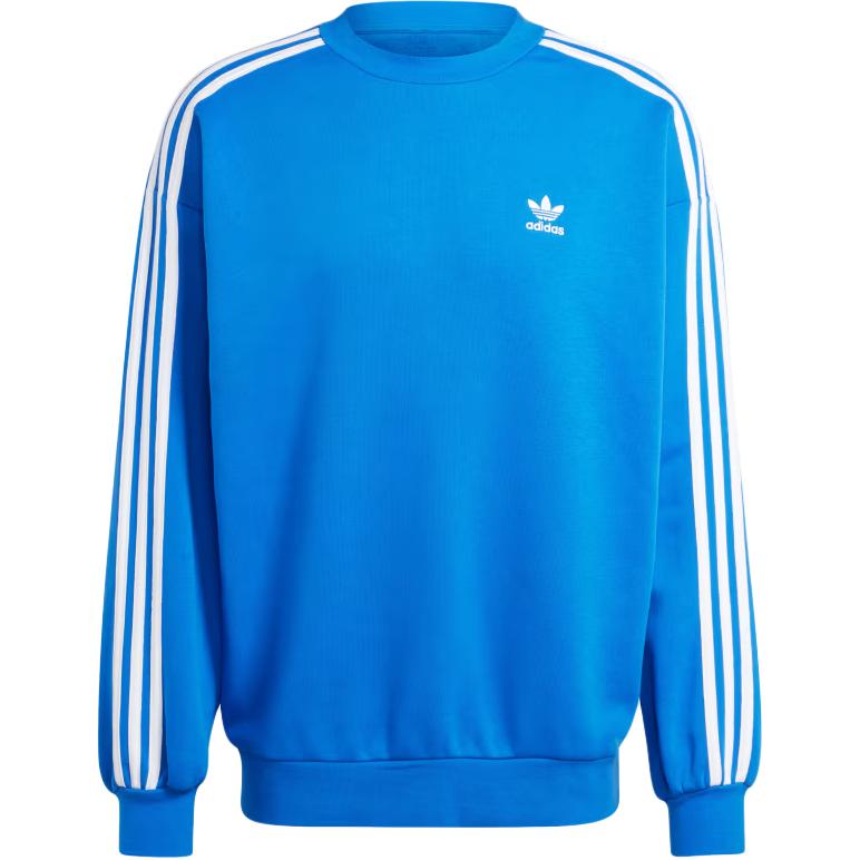 adidas ADICOLOR Blue Sweatshirt with Logo Embroidery & Striped Design IZ2479