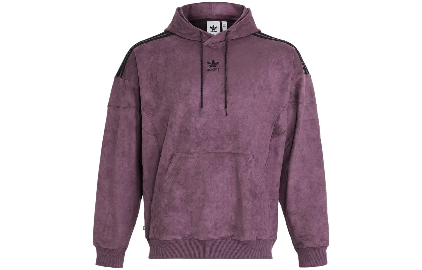 adidas Adicolor Classics Purple 3-Stripes Embroidered Hoodie Pullover HL9453