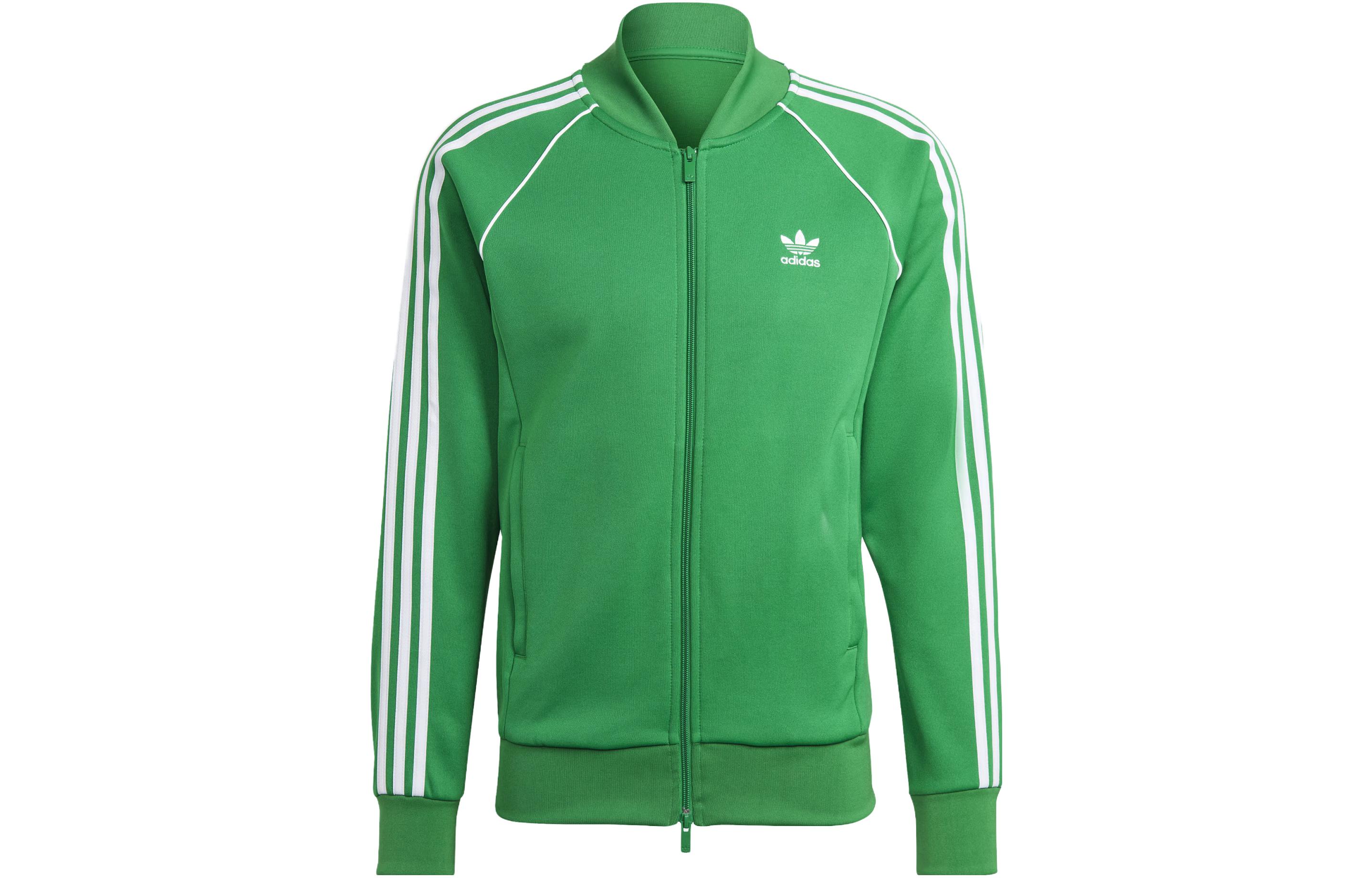 adidas ADICOLOR CLASSICS SST 3-Stripes Green Track Jacket Men’s IK3514