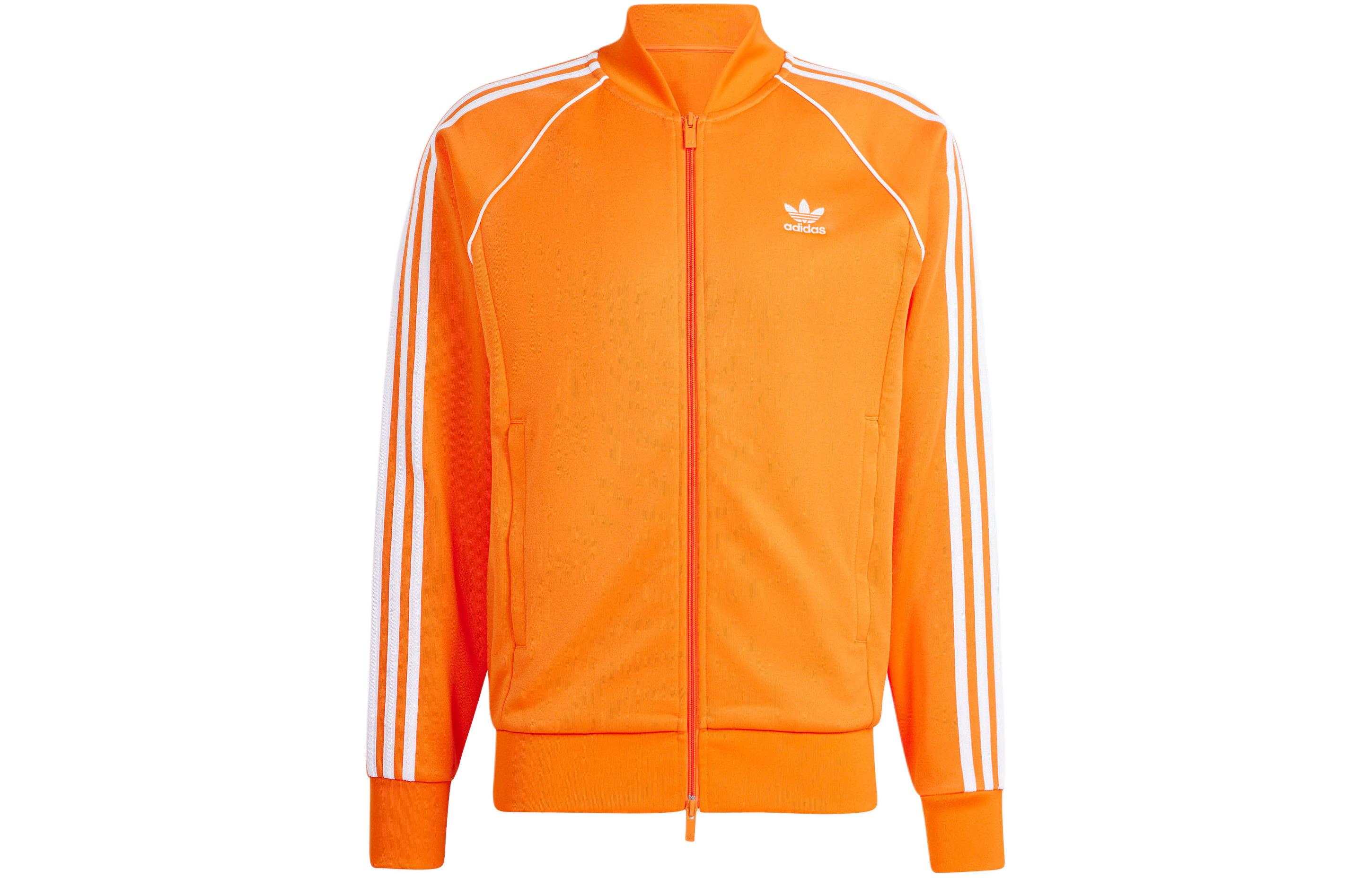 adidas Adicolor Classics SST Orange Colorblock Track Jacket IR9888