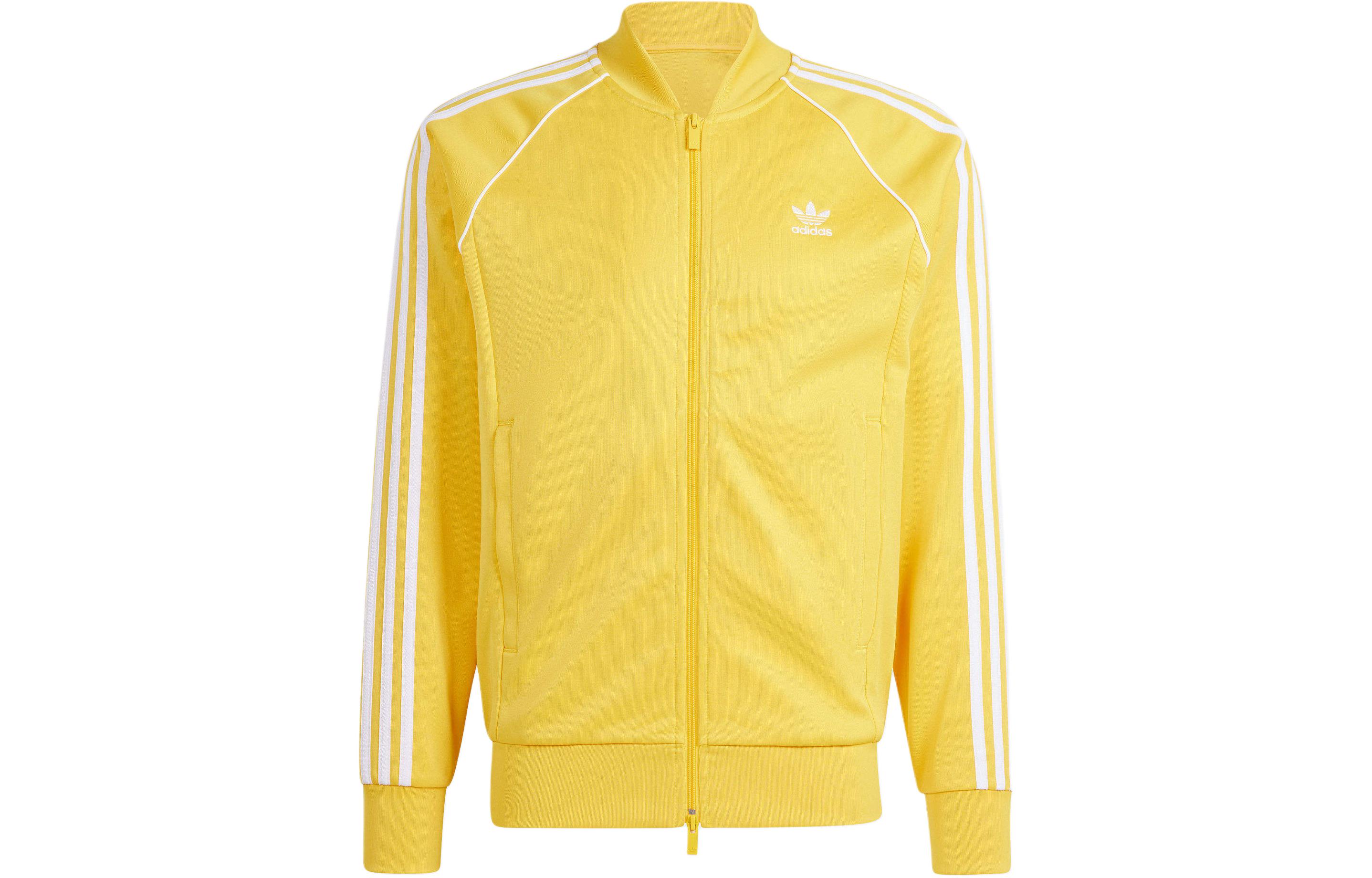 adidas Adicolor Classics SST Yellow Three-Stripe Track Jacket IR9865