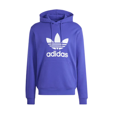 adidas Adicolor Classics Trefoil Hoodie Logo Print Blue Purple IM9398